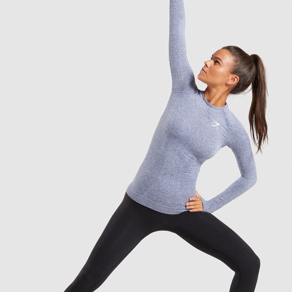 GYMSHARK Vital Seamless Top • Steel Blue